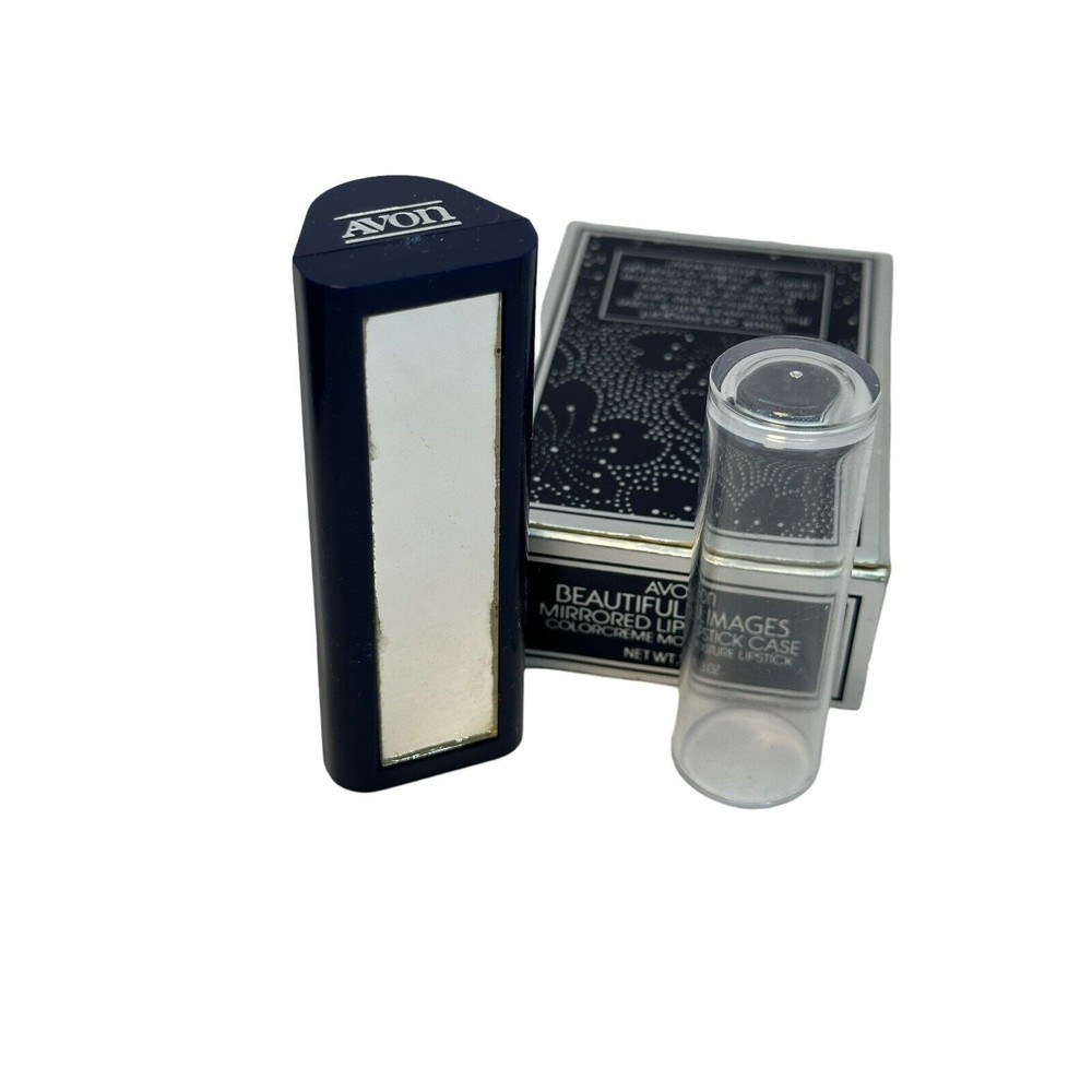 Vintage‎ Avon Beautiful Images Mirrored Lipstick Case Moisture Raspberry Frost - Picture 6 of 14